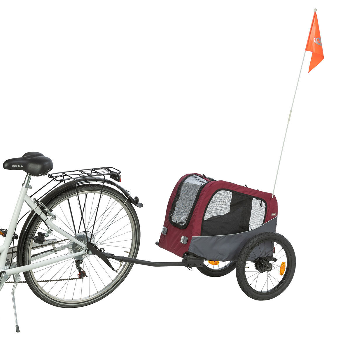 Trixie Bicycle trailer black/red 